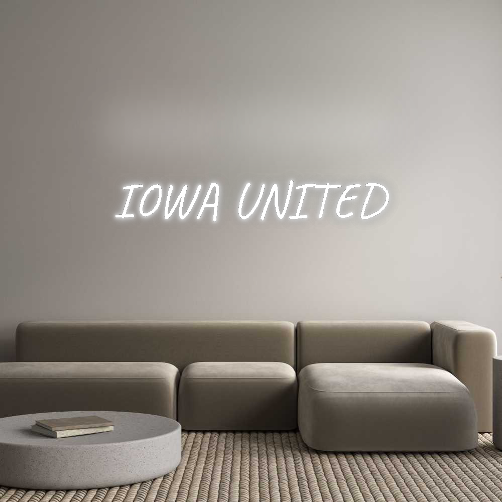 Custom Neon: IOWA UNITED