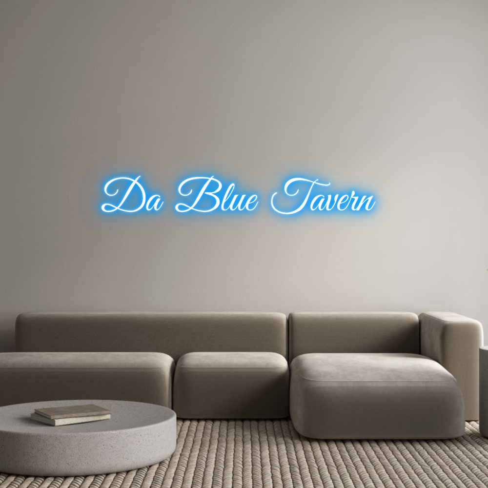 Custom Neon Text - Da Blue Tavern