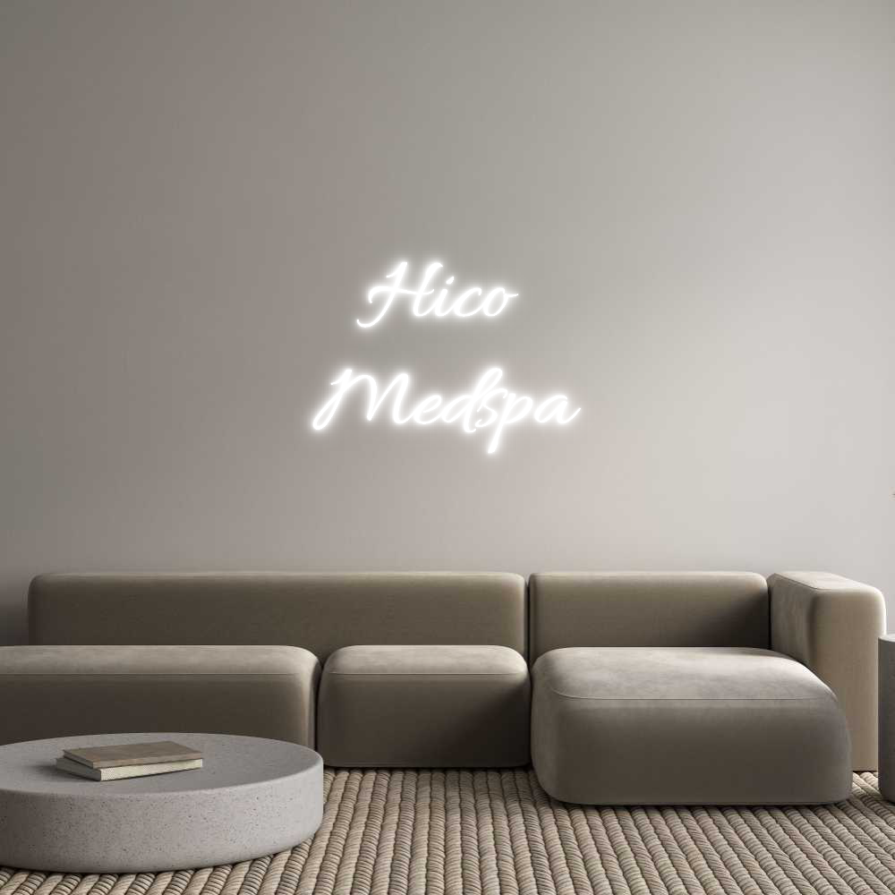 Custom Neon Text - Hico 
Medspa