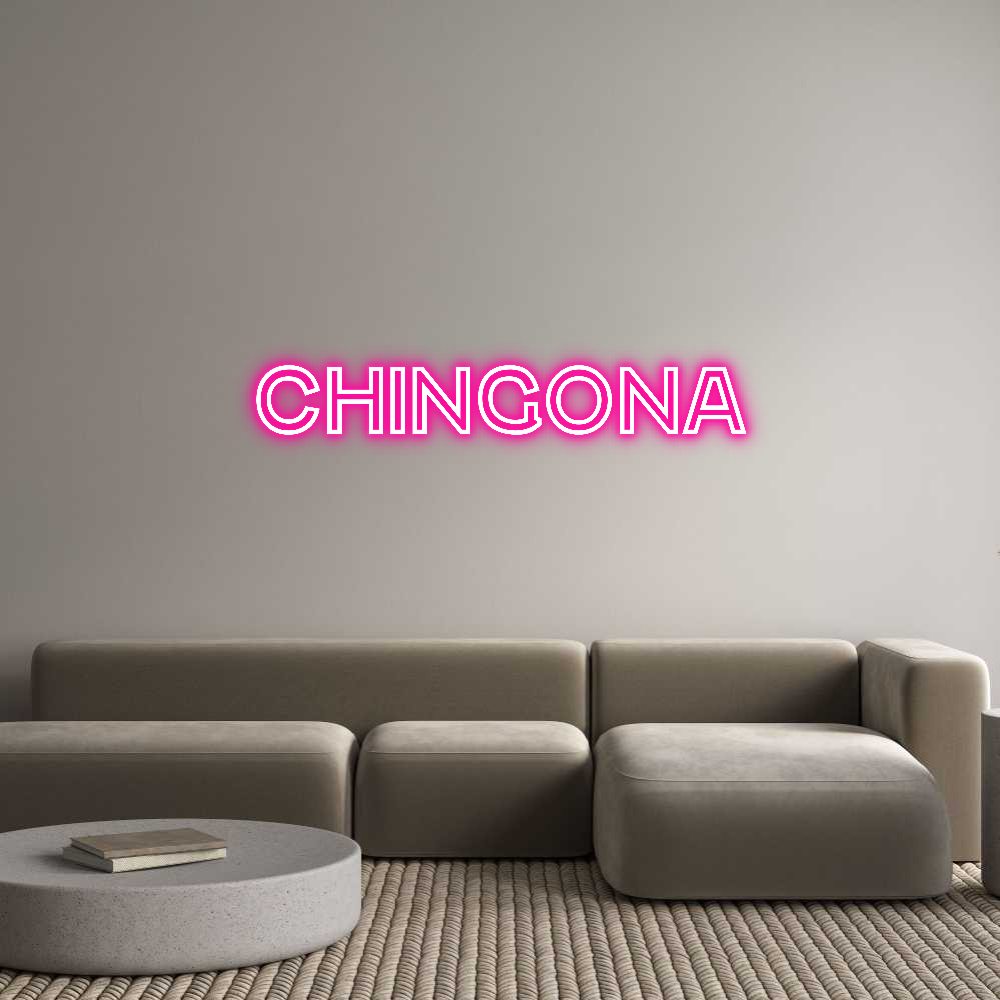 Custom Neon Text - chingona