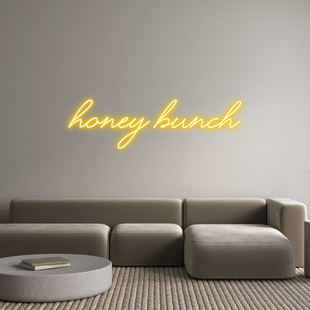 Custom Neon Text - Honey Bunch