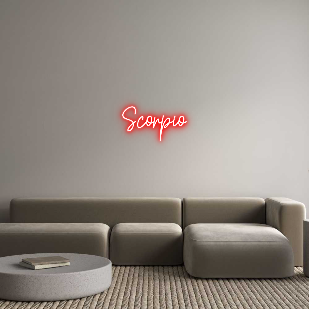 Custom Neon Text - Scorpio