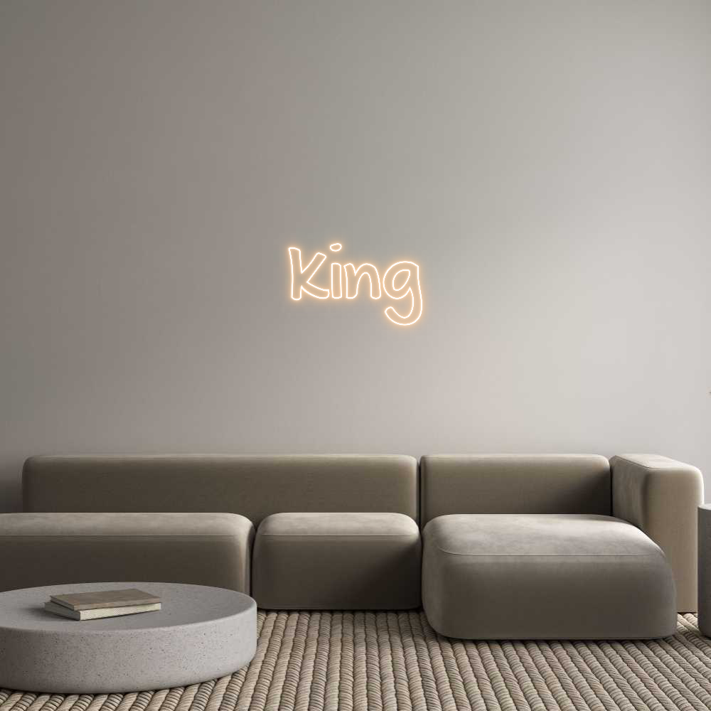 Custom Neon Text - King