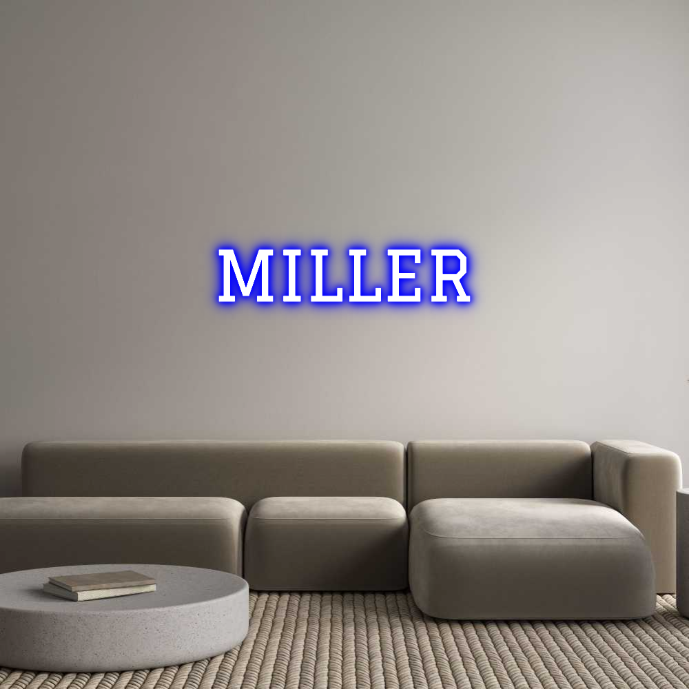 Custom Neon Text - MILLER