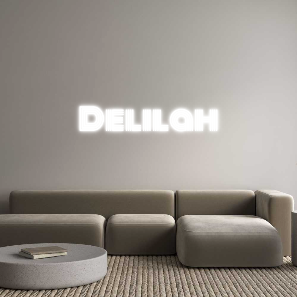 Custom Neon Text - Delilah