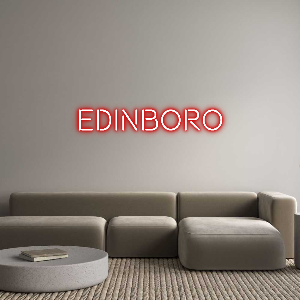 Custom Neon Text - EDINBORO