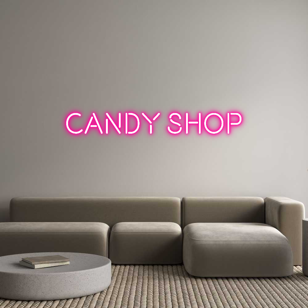 Custom Neon Text - Candy Shop