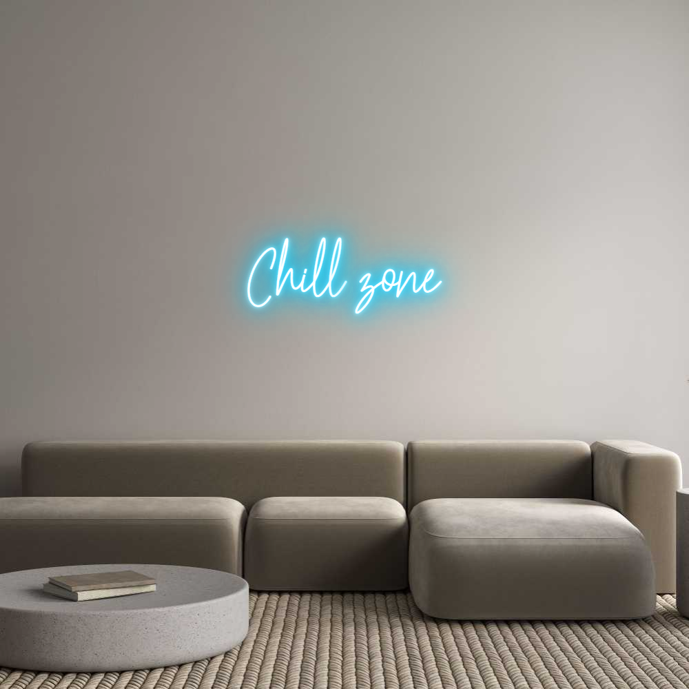 Custom Neon Text - Chill zone