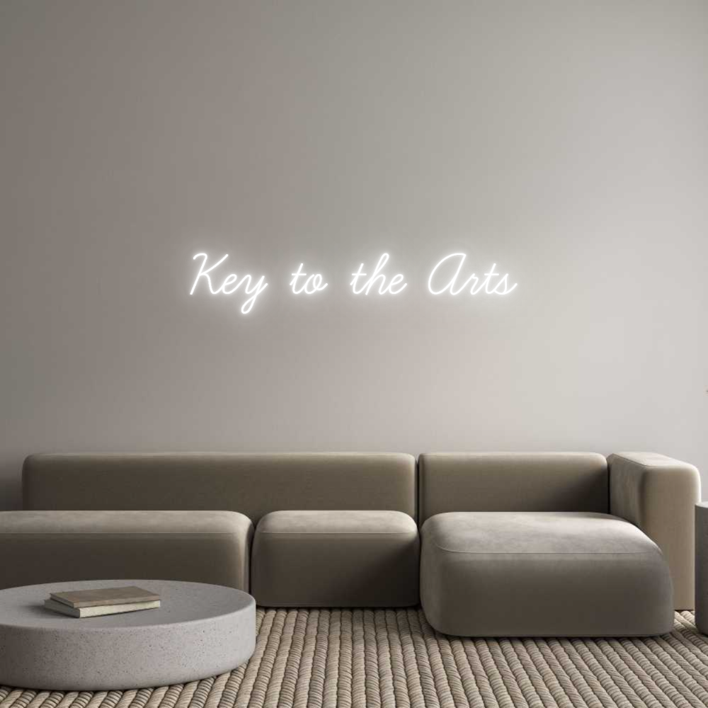 Custom Neon Text - Key to the Arts