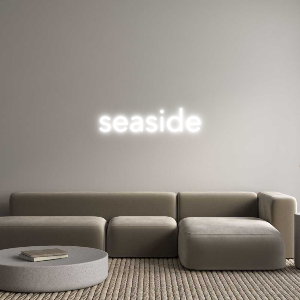 Custom Neon Text - seaside