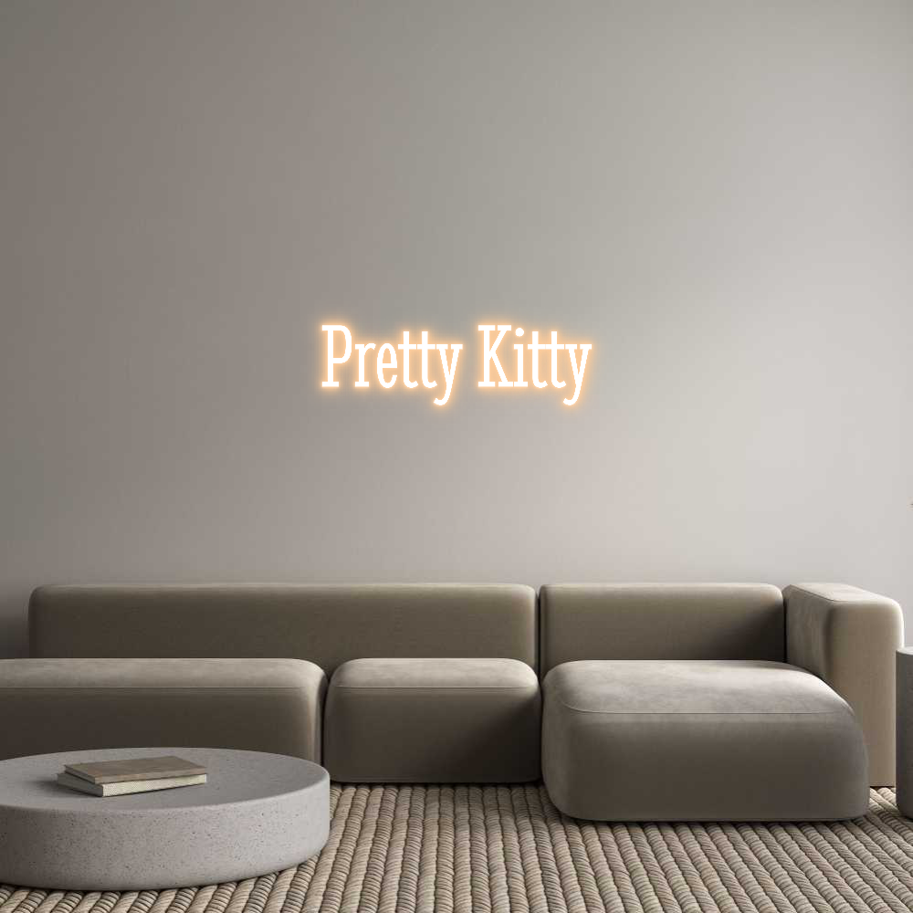 Custom Neon Text - Pretty Kitty