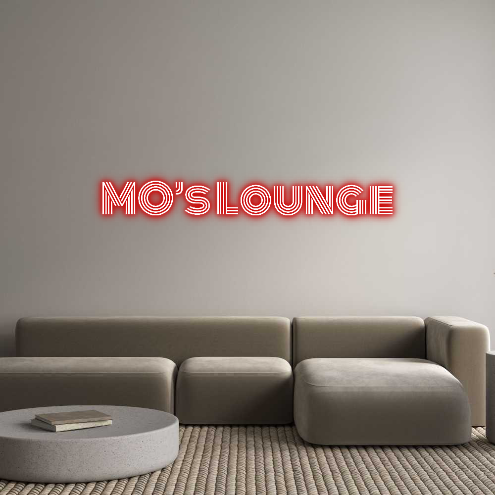 Custom Neon Text - MO’s Lounge