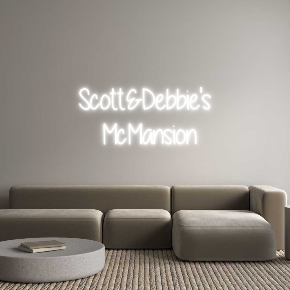 Custom Neon Text - Scott&Debbie'...