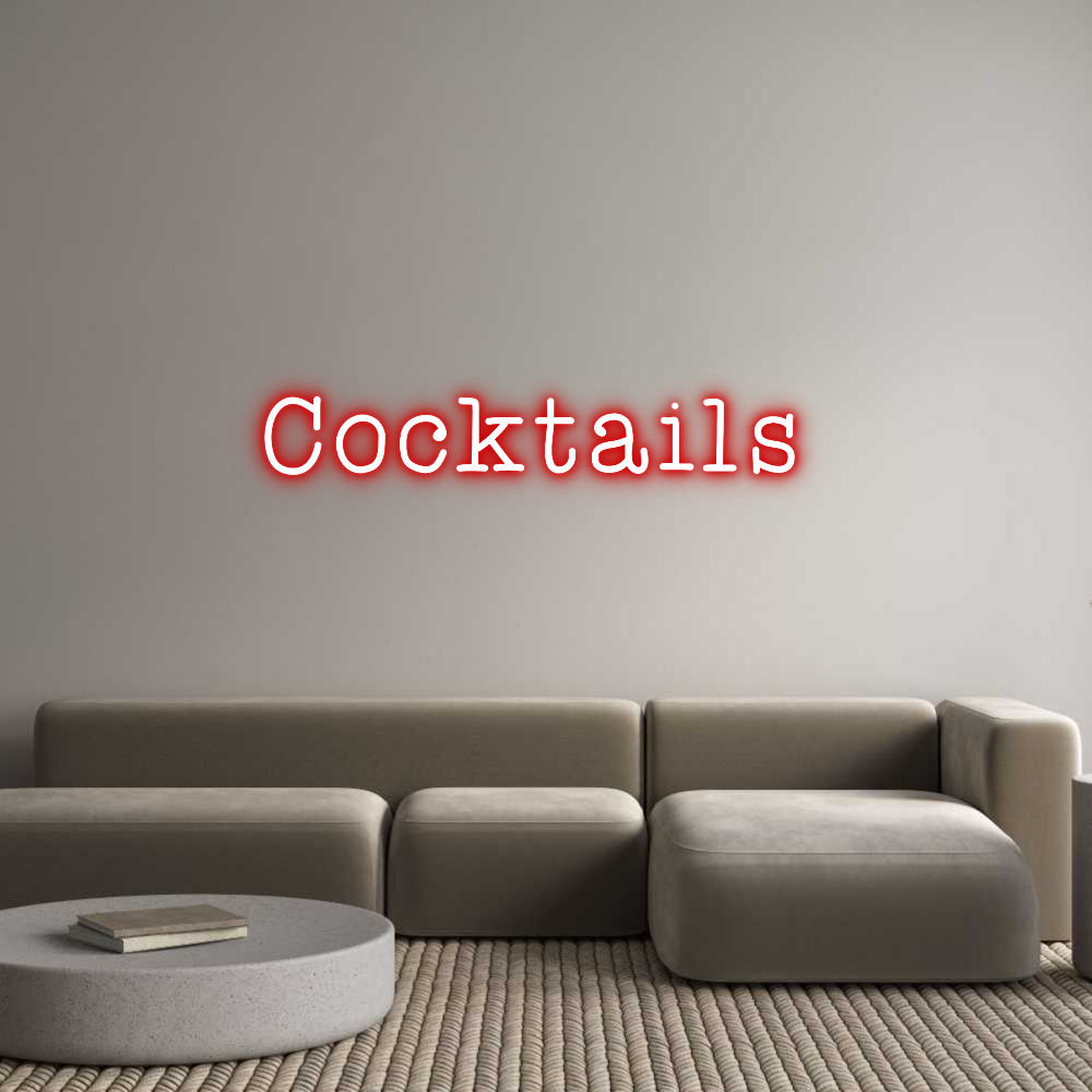 Custom Neon Text - Cocktails