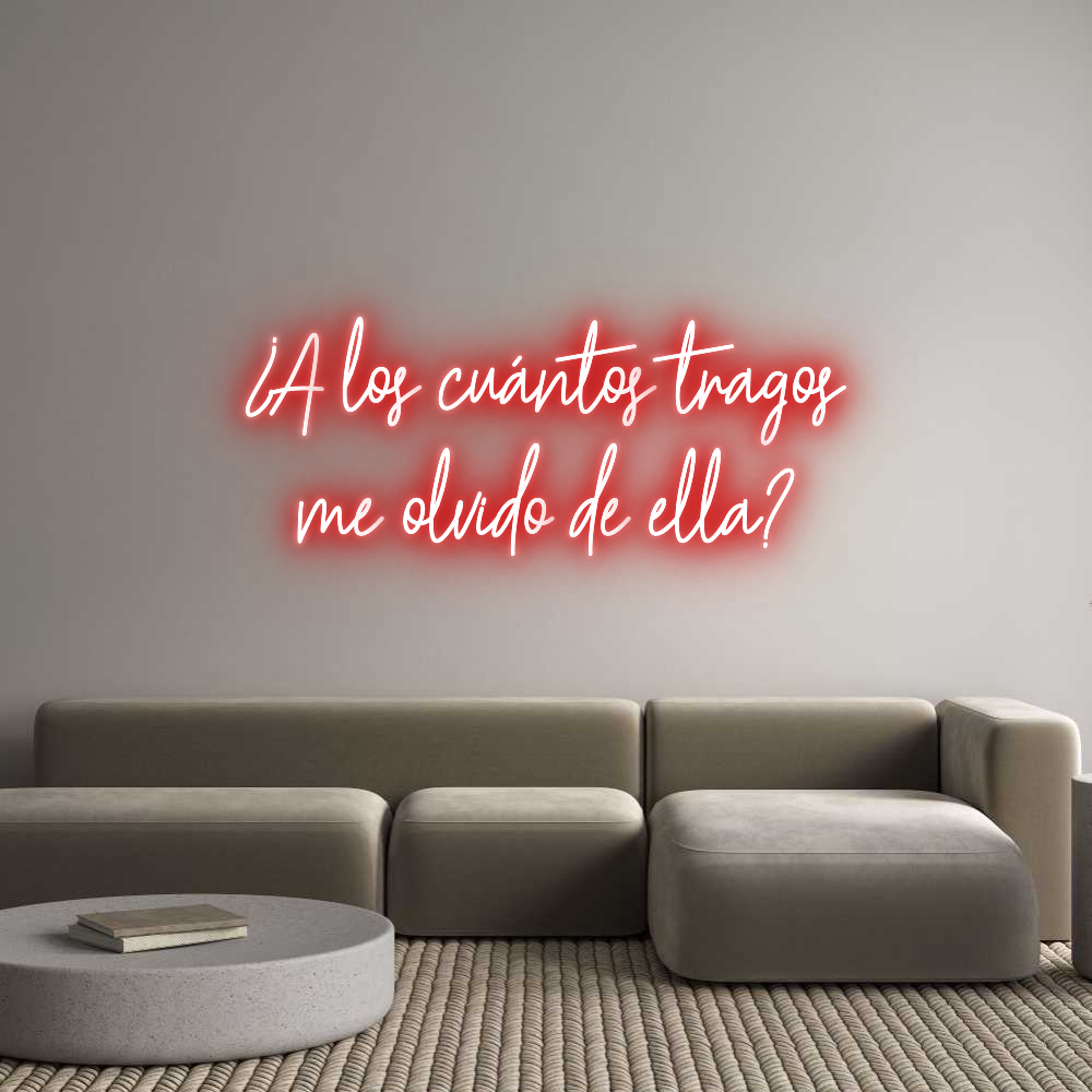 Custom Neon Text - ¿A los cuánto...