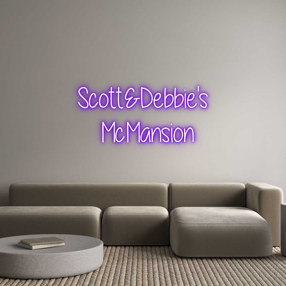 Custom Neon Text - Scott&Debbie'...