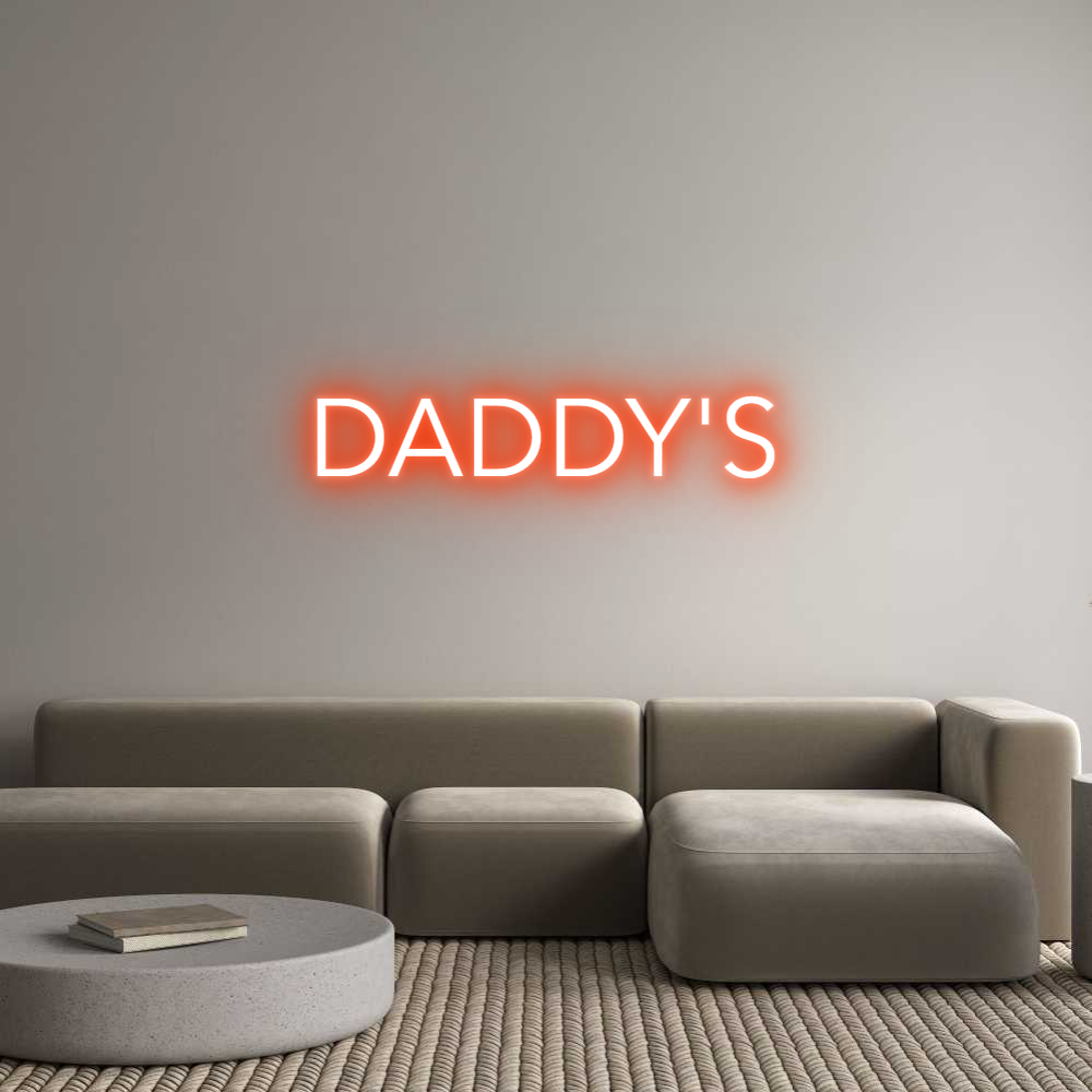 Custom Neon Text - DADDY'S