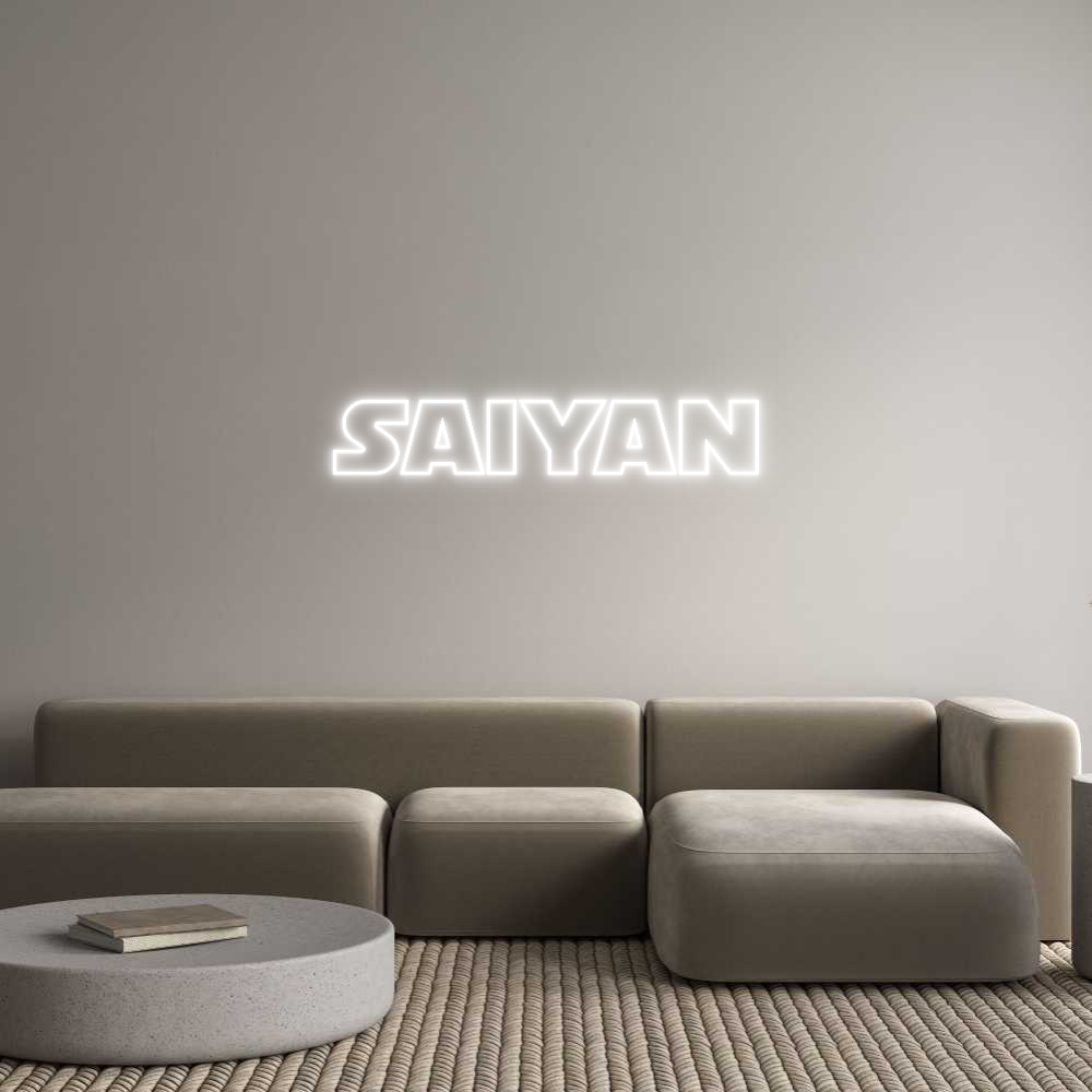 Custom Neon Text - Saiyan