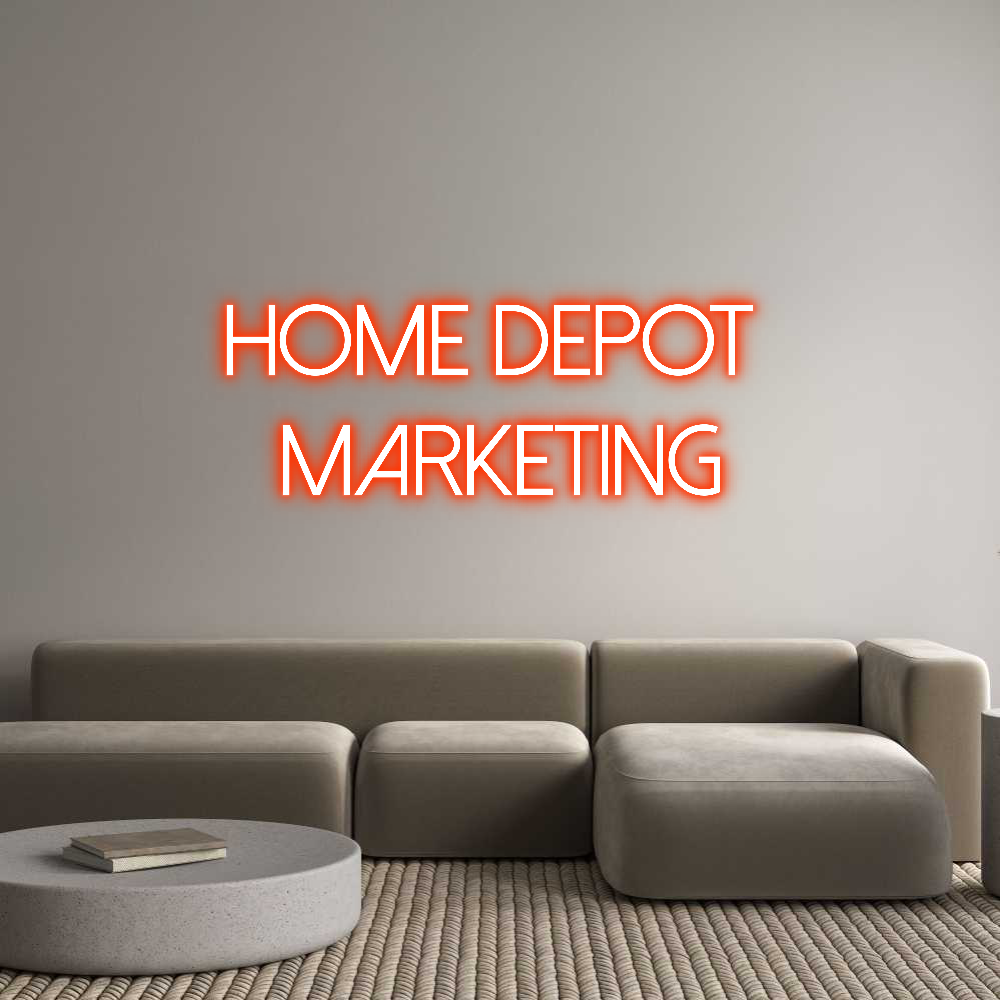 Custom Neon Text - Home Depot 
...