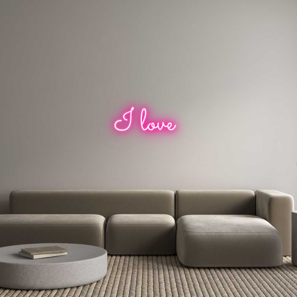 Custom Neon Text - I love