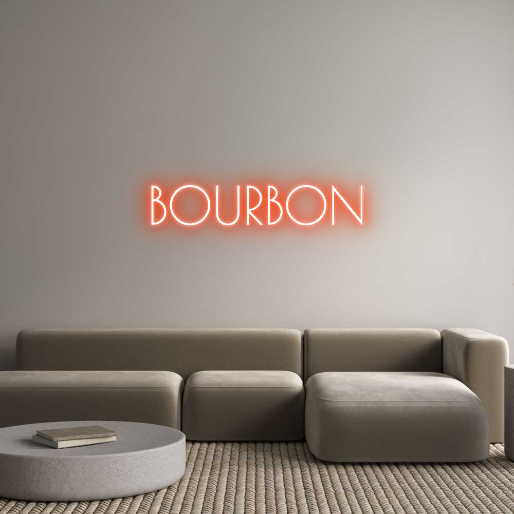 Custom Neon Text - BOURBON