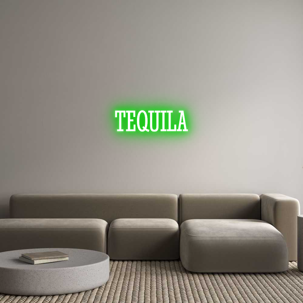 Custom Neon Text - TEQUILA