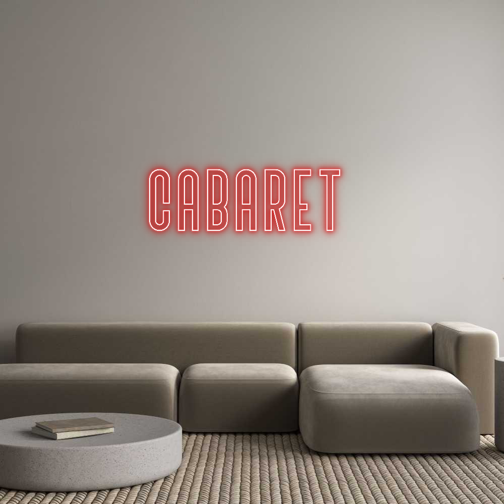 Custom Neon Text - Cabaret