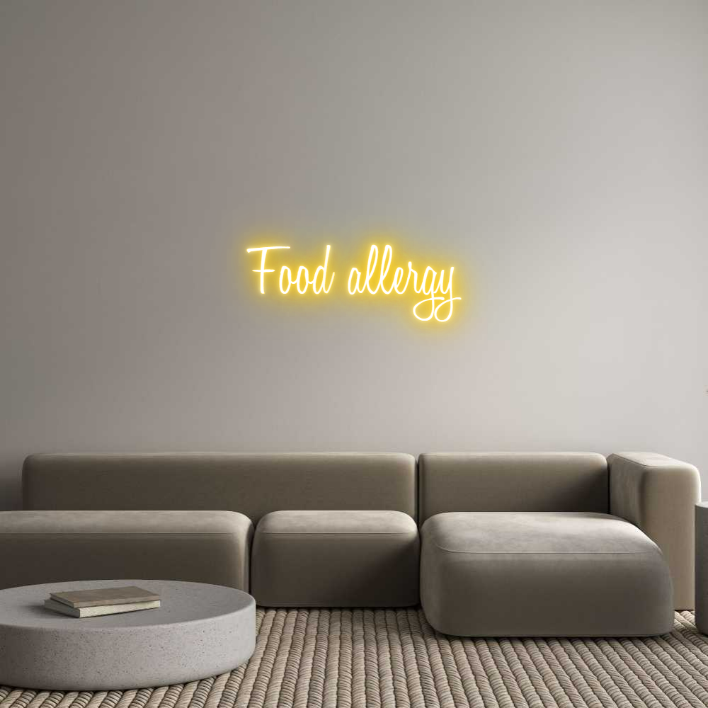 Custom Neon Text - Food allergy