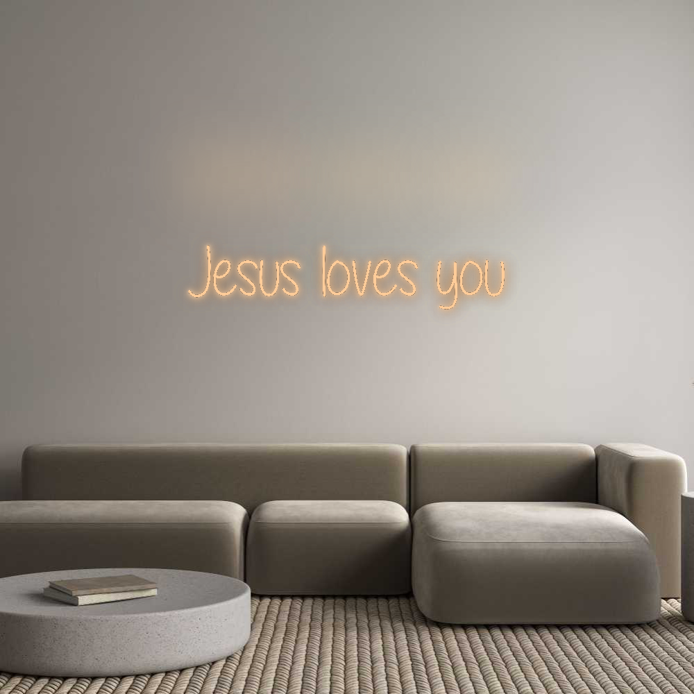 Custom Neon: Jesus loves you