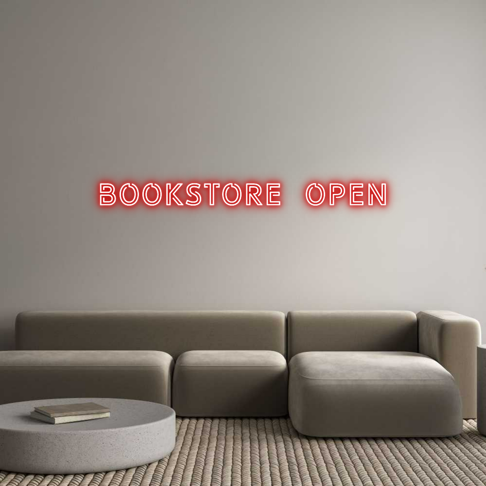 Custom Neon Text - BOOKSTORE  OPEN