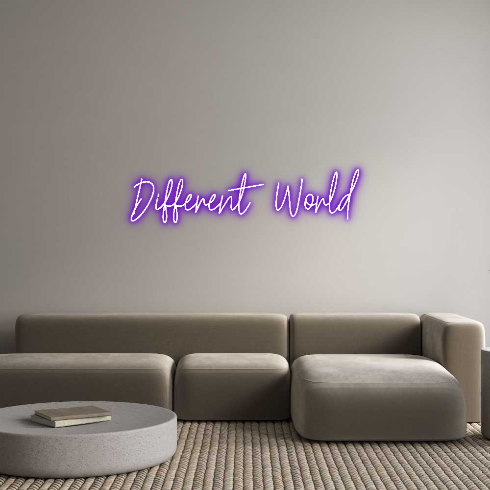 Custom Neon Text - Different World