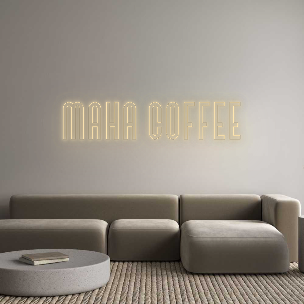 Custom Neon: Maha Coffee