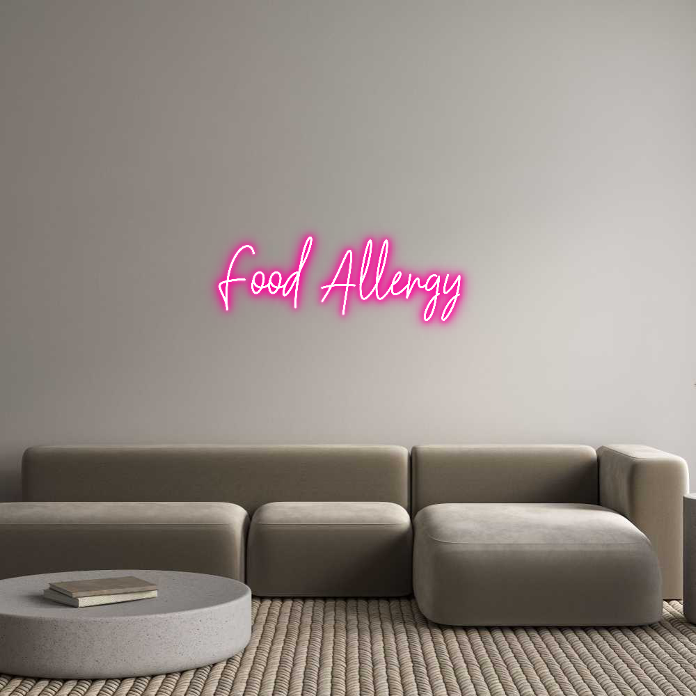 Custom Neon Text - Food Allergy