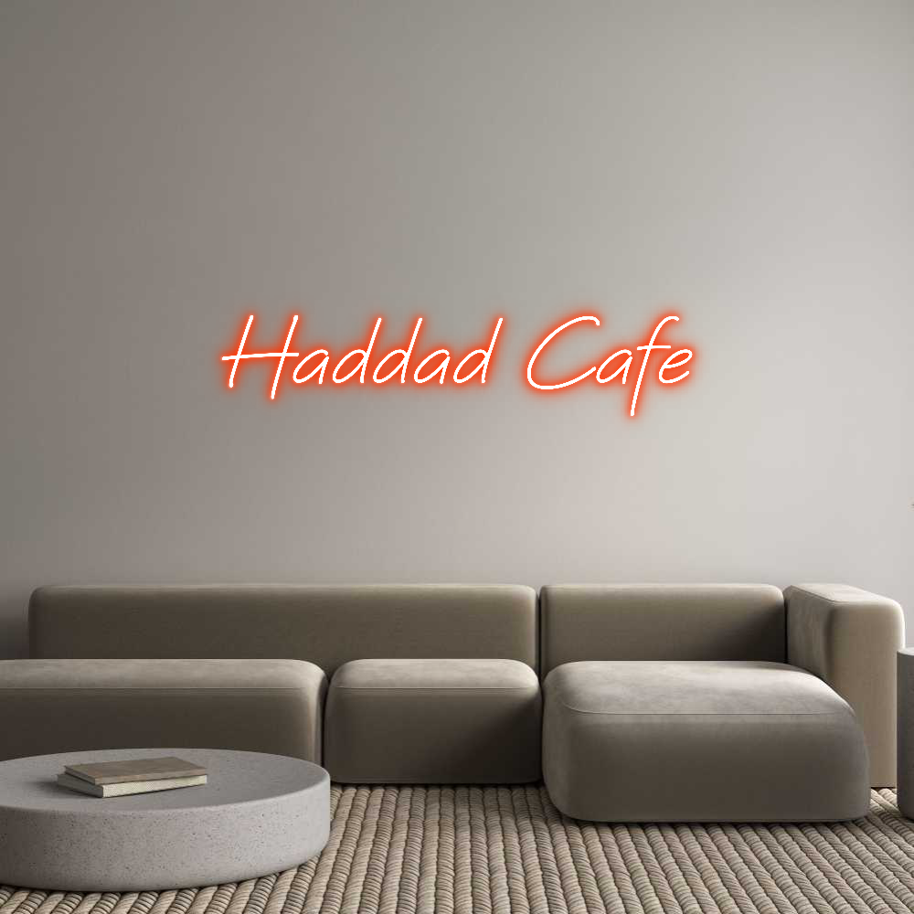 Custom Neon Text - Haddad Cafe