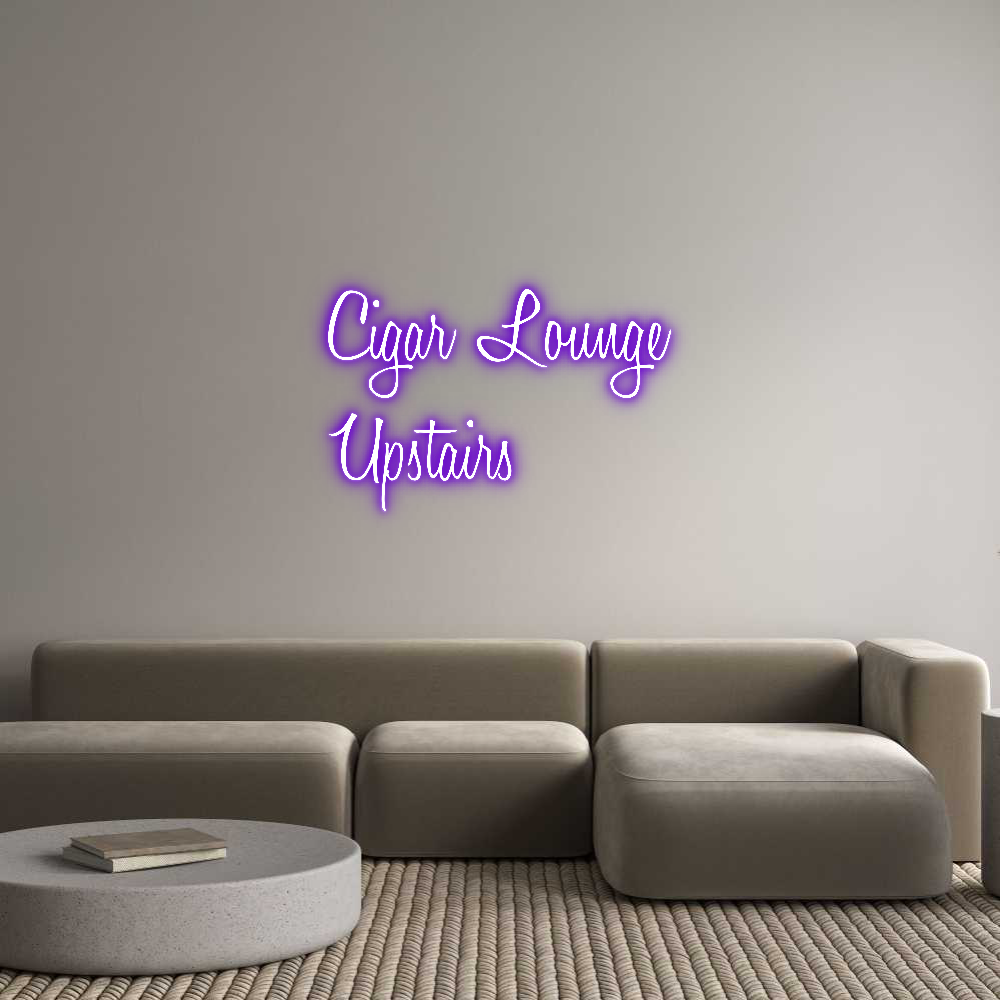 Custom Neon Text - Cigar Lounge
...