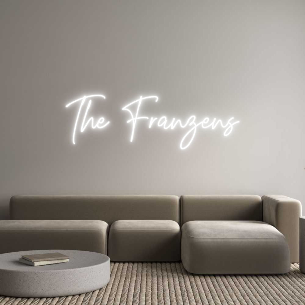 Custom Neon Text - The Franzens