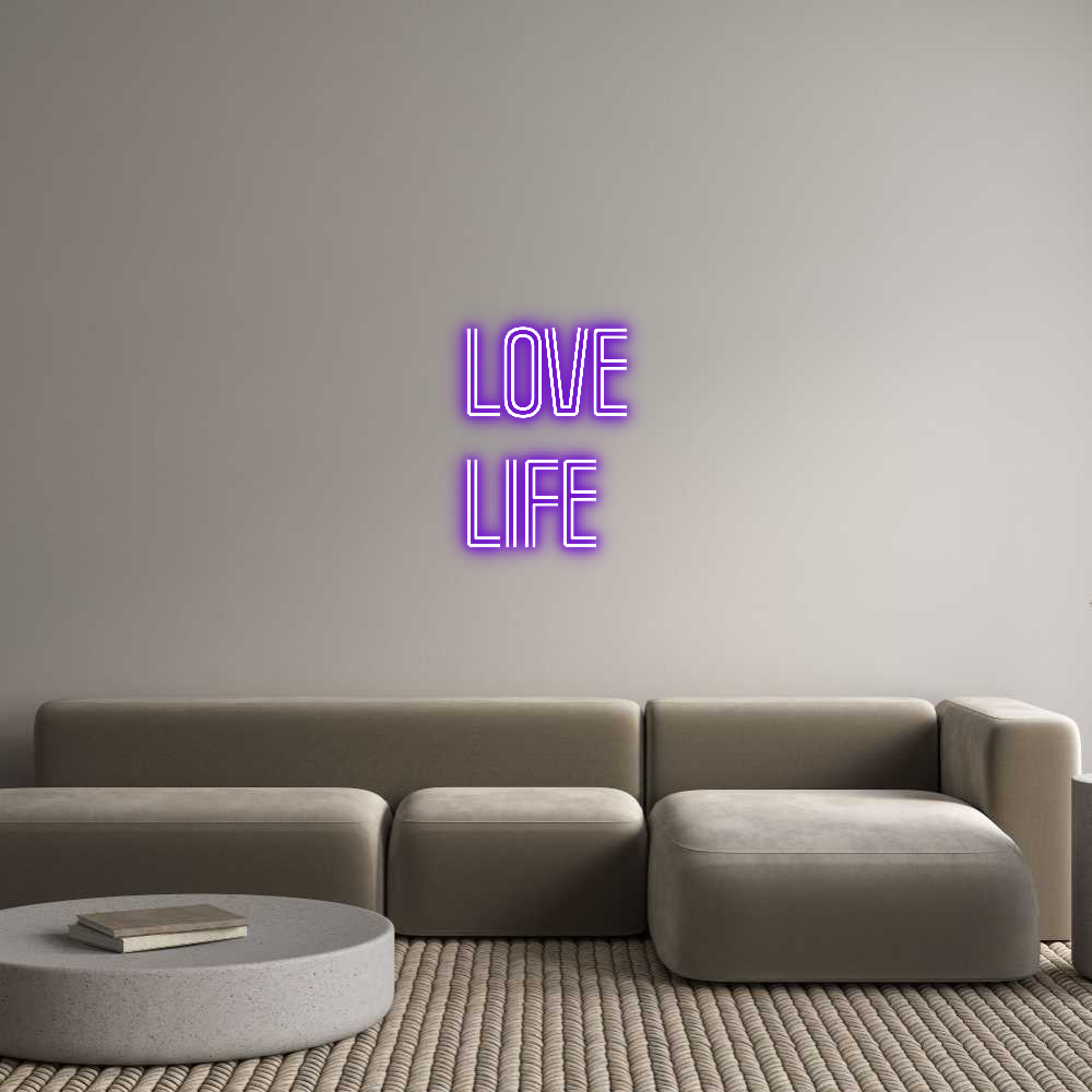 Custom Neon Text - Love
life