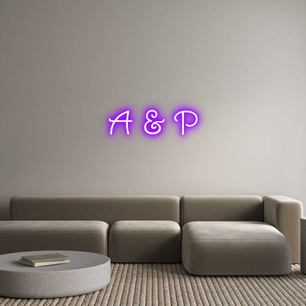 Custom Neon Text - A & P