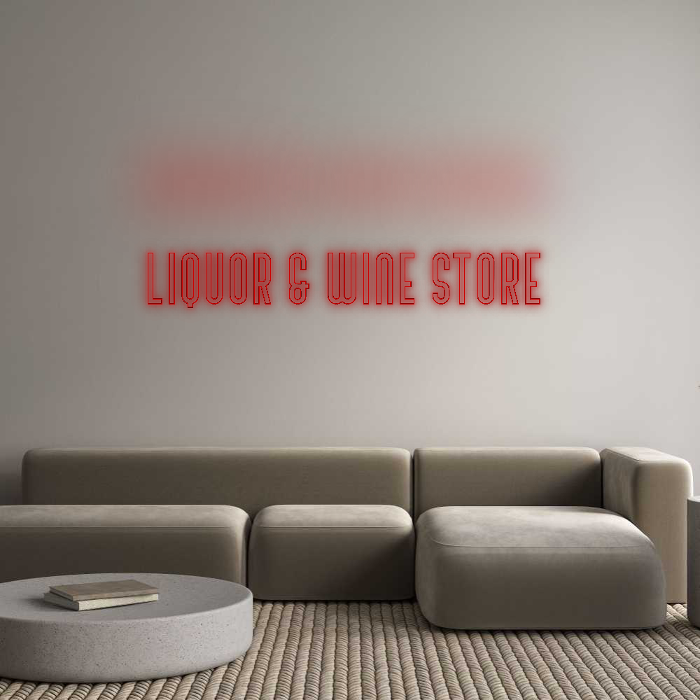 Custom Neon: LIQUOR & WINE...