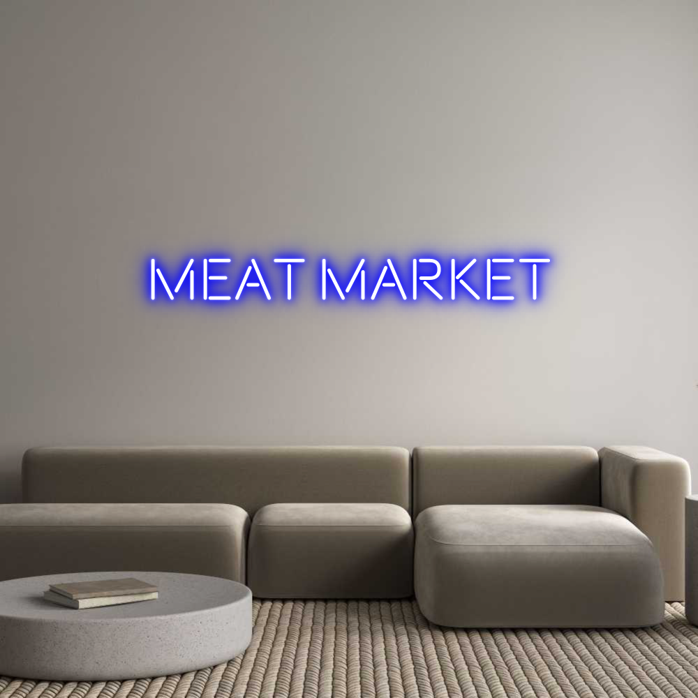 Custom Neon Text - Meat Market