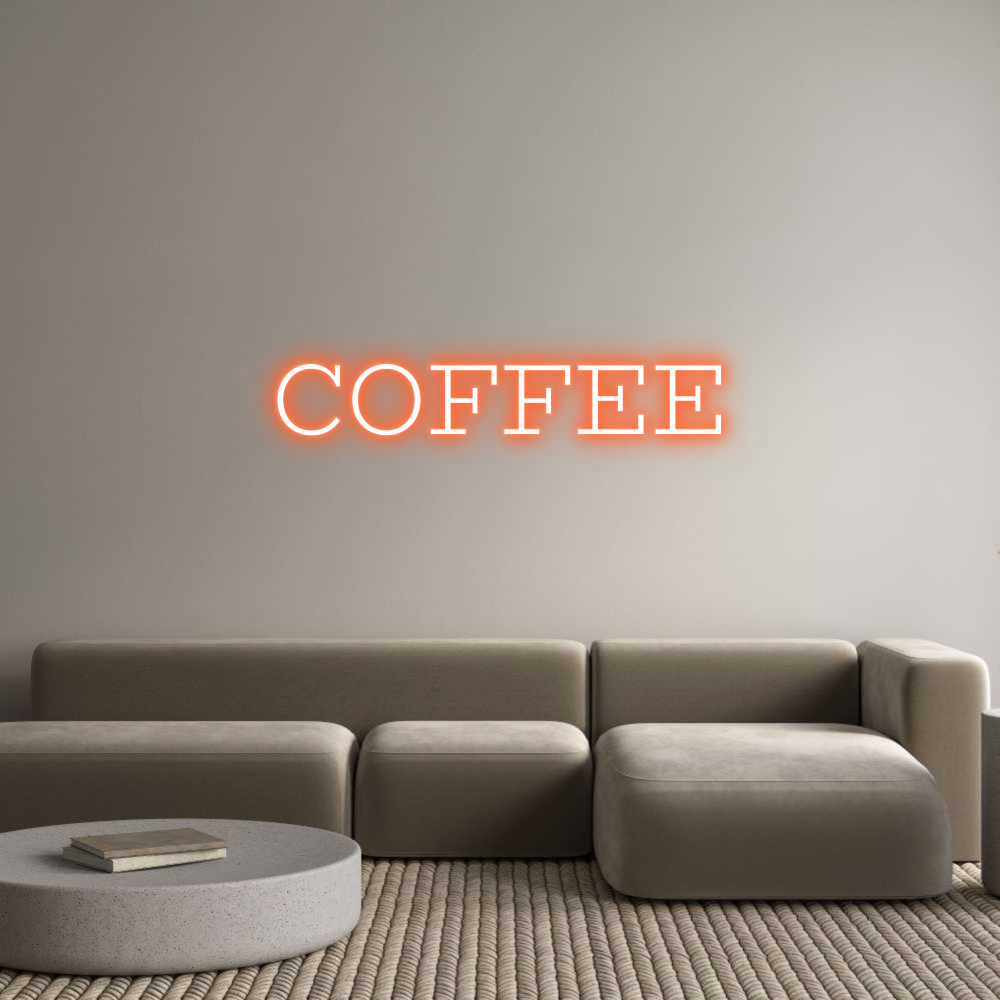 Custom Neon Text - COFFEE