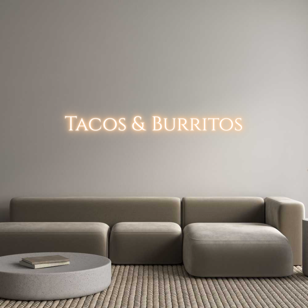 Custom Neon Text - Tacos & Burri...