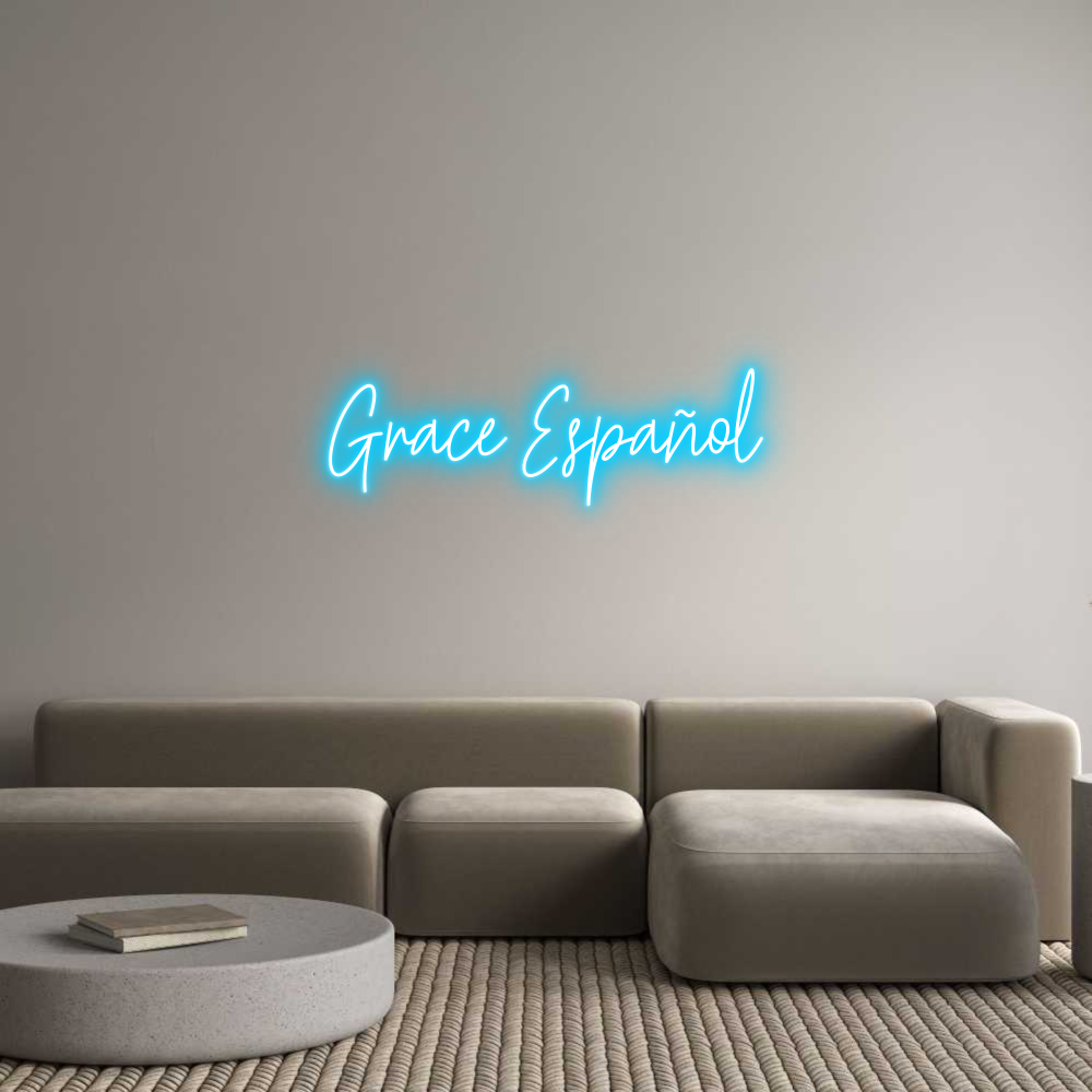 Custom Neon Text - Grace Español