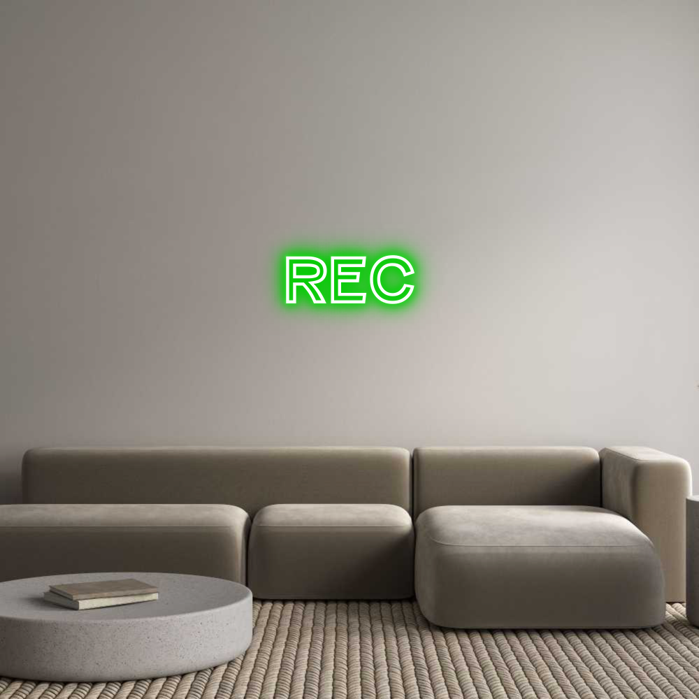 Custom Neon Text - REC