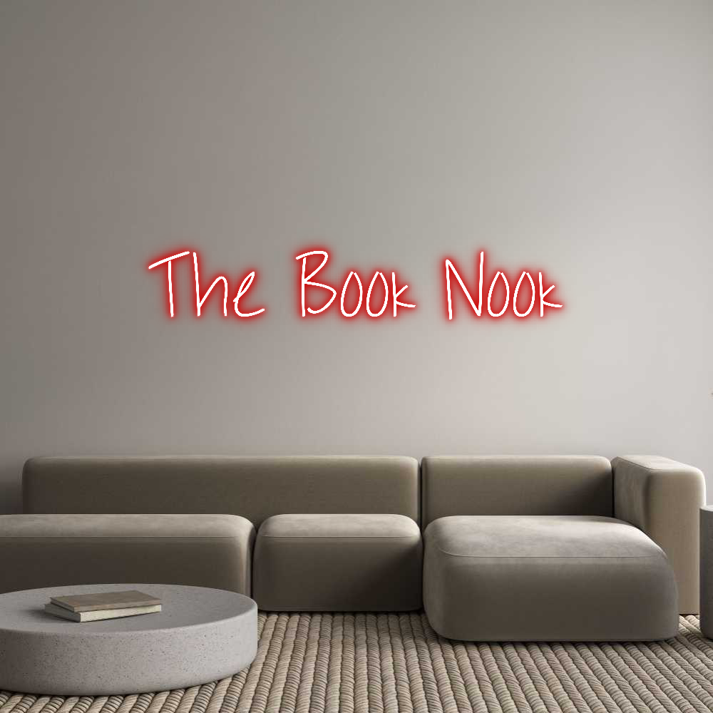 Custom Neon Text - The Book Nook