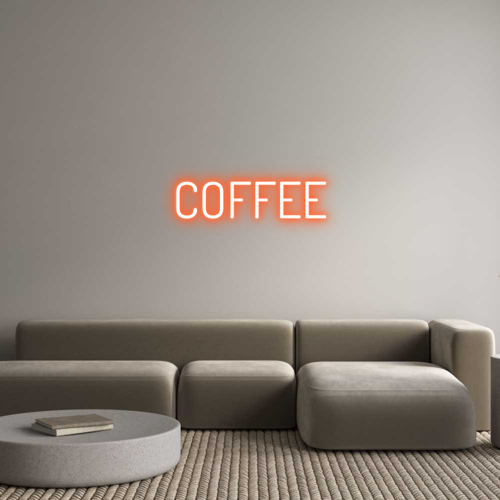 Custom Neon Text - COFFEE