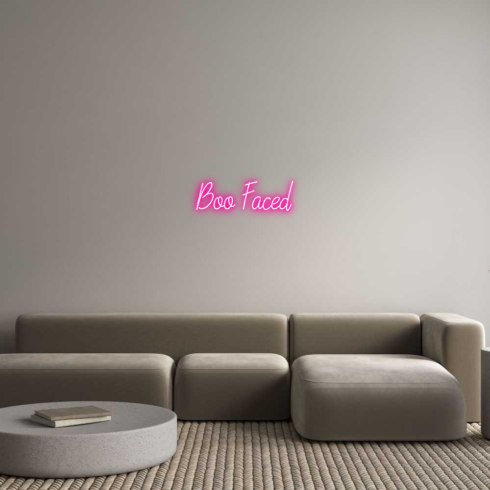 Custom Neon Text - Boo Faced