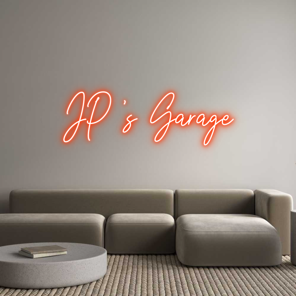 Custom Neon Text - JP ’s Garage