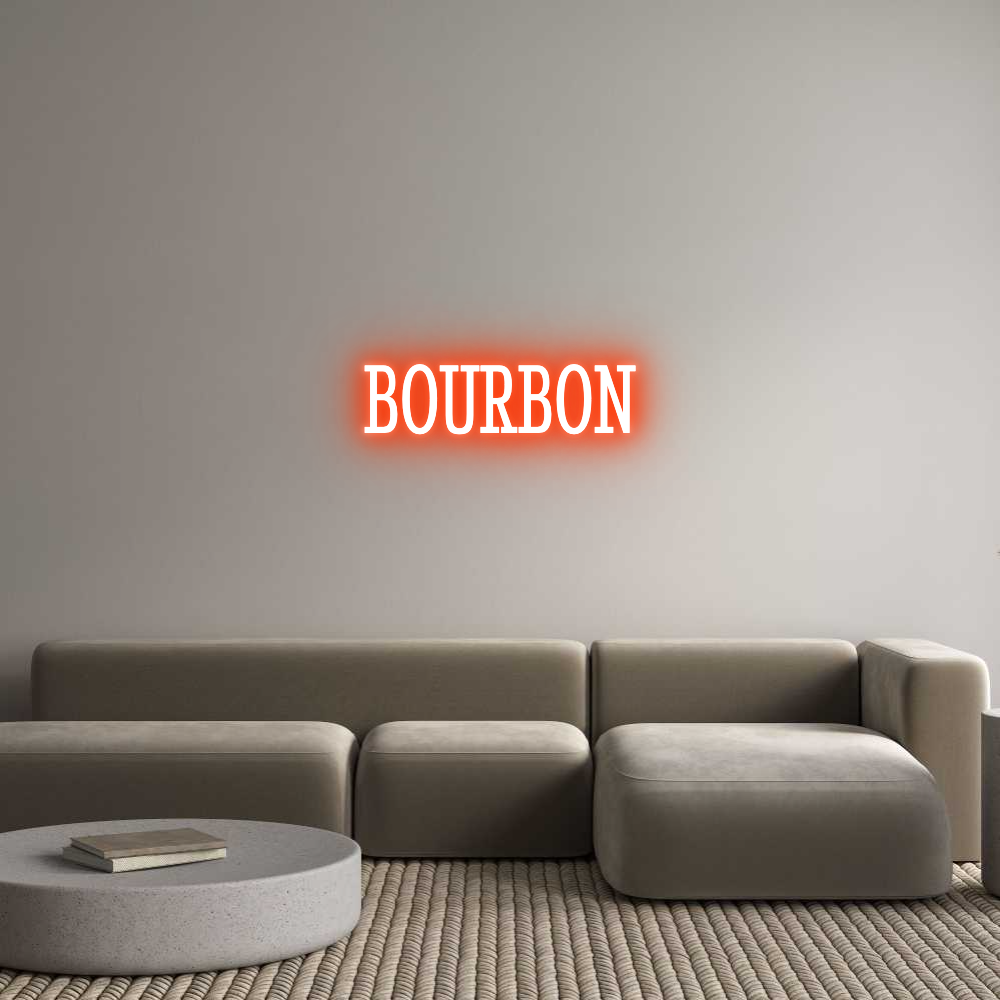 Custom Neon Text - BOURBON