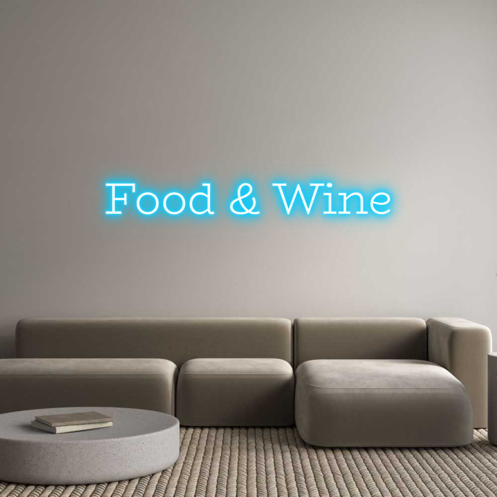 Custom Neon Text - Food & Wine